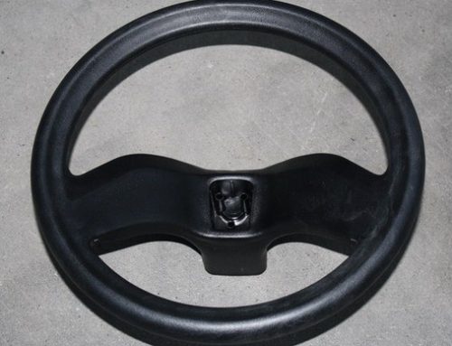 Steering wheel by gas assist injection molding